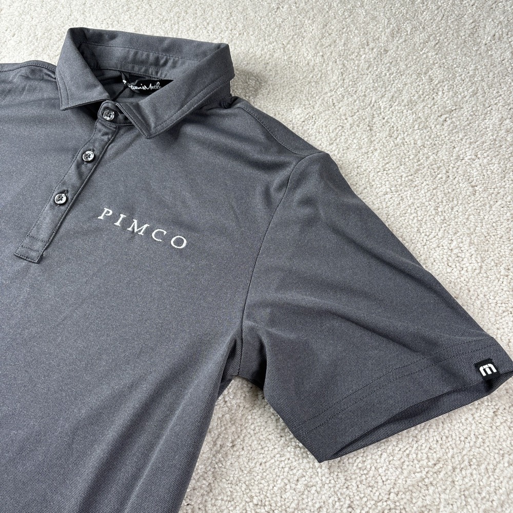Travis Mathew Coto Performance Polo Shirt Men's S Quiet Shade Grey Golf LOGO NWT